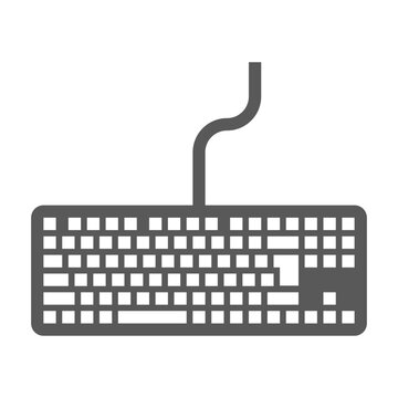 gray keyboard icon on white background