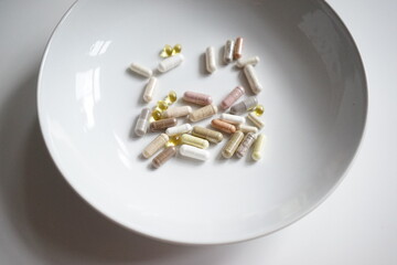 pills on a plate