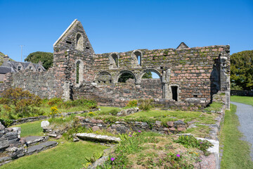 Ehemaliges Nonnenkloster, Klosterruine, Iona Nunnery, auf der Hebrideninsel Iona