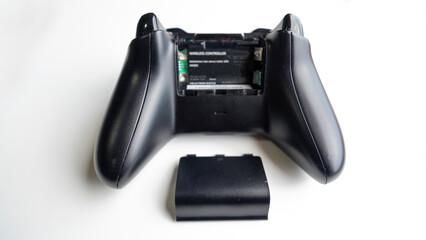 Controle de videogame e console em Destaque abertura e manutenção