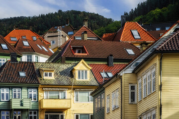 Houses in port district, Bergen, Norway