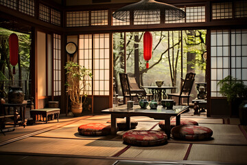 Traditional japanese room - obrazy, fototapety, plakaty