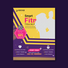 Gym flyer template design