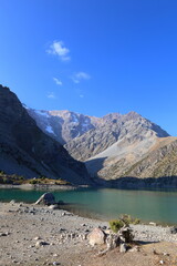 Kulikalon lake camping views in Fann mountains, Tajikistan