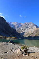Kulikalon lake camping views in Fann mountains, Tajikistan