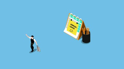 Employee taking annual leave