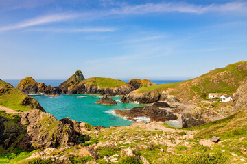 Kynance Cove, Lizard Peninsula, Cornwall, said to be one of the most beautiful in the world.