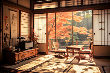 Traditional japanese room - obrazy, fototapety, plakaty