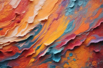 Abstract colorful painting on canvas background 