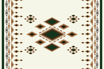 Seamless patterned Navajo rug with fabric texture. Original native ornaments. rugs, carpets, weaving.