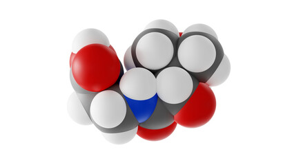 pantothenic acid molecule, vitamin b5, molecular structure, isolated 3d model van der Waals
