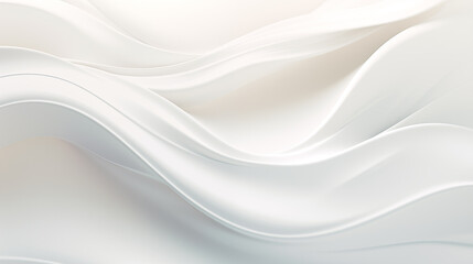 White cloth background, abstract soft waves, cloth satin. - obrazy, fototapety, plakaty