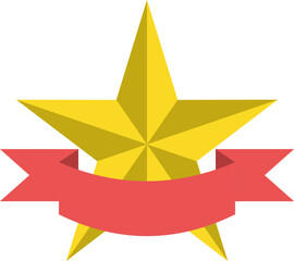 Obraz premium Star ribbon icon