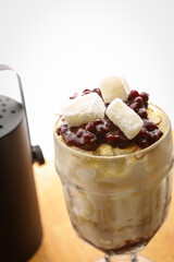 milk shake with rice cake