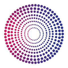 Gradient circular dotted sunburst background design vector.