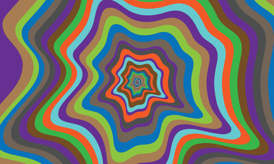 Abstract psychedelic groovy background. Vector.