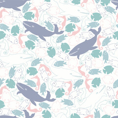 seamless pattern with cosmetics