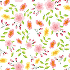 Abstract flower pattern background. Vector illustration.