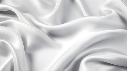 Obraz premium The white fabric that is wavy and curved to look beautiful.