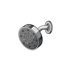 water shower head cartoon. bathroom hygiene, clean wash, falling modern water shower head sign. isolated symbol vector illustration