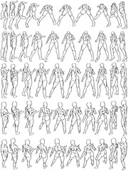 50 Female Bodies - Digital Art (3D to 2D)