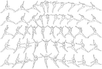 50 Female Bodies - Digital Art (3D to 2D)