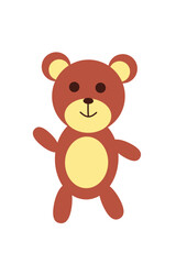 Obraz premium Vector illustration of Teddy Bear. Toy bear isolated on white 