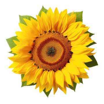 Sunflower Isolated on Transparent Background
