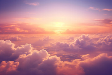 Obraz premium Mystical Pink and Gold Sky Scenery