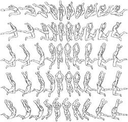 Fototapeta premium 50 Male Bodies - Digital Art (3D to 2D)