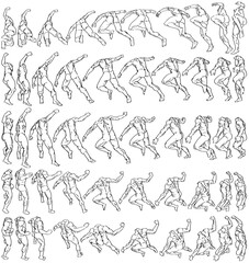 Fototapeta premium 50 Male Bodies - Digital Art (3D to 2D)