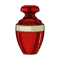 dead urn ashes cartoon. cemetery grief, ceramic ash, vase flower dead urn ashes sign. isolated symbol vector illustration