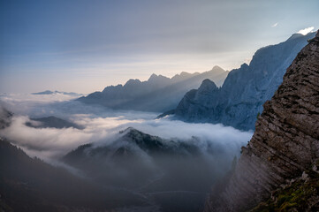 sunrise over the mountains