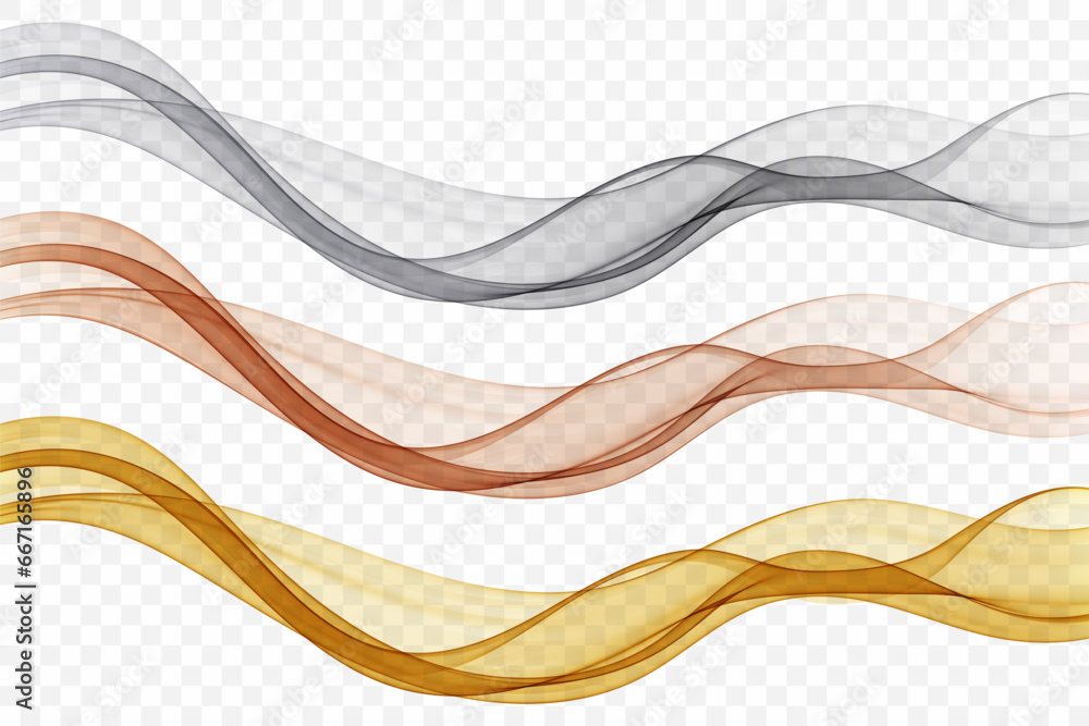 Poster smooth wave flow. color wave. set of abstract design elements.