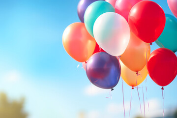 Balloons of Happiness: Birthday Cheer Against the Sky