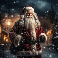 "Santa's Magical Night Under the Starlit Sky"