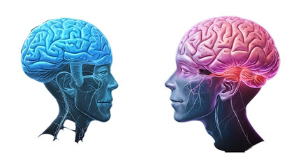 3d rendered illustration of human brain - obrazy, fototapety, plakaty