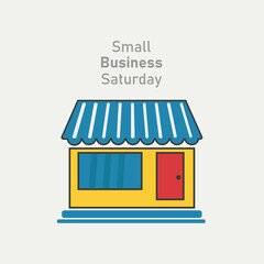 vector graphic of small business saturday good for national small business saturday celebration. flat design. flyer design.flat illustration.