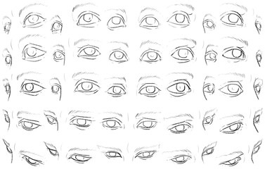 50 Eyes - Digital Art (3D to 2D)
