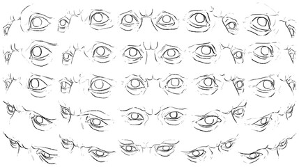 50 Eyes - Digital Art (3D to 2D)