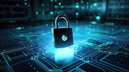 Data protection cyber security privacy background, Cyber security concept.