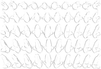 50 Noses - Digital Art (3D to 2D)