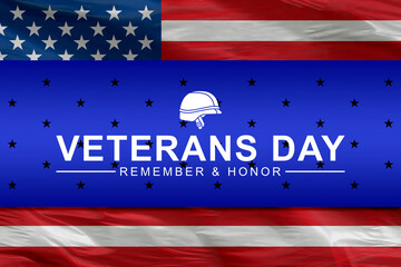Veterans day poster background . Honoring all who served. Veterans day illustration with America...