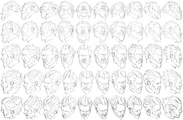 Obraz premium 50 Hairstyles - Digital Art (3D to 2D)