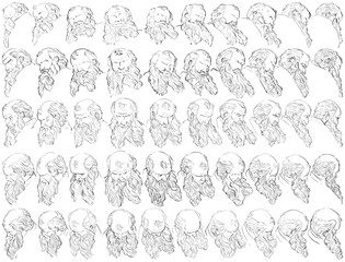 50 Hairstyles - Digital Art (3D to 2D)