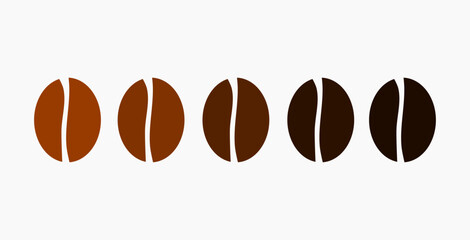 Coffee beans roast collection.
