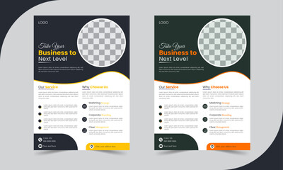 Professional flyer, poster, brochure, magazine cover  design template - Vector illustrator