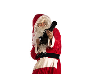 Santa Claus killer with gun