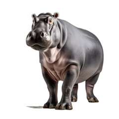 hippo isolated on transparent or white background