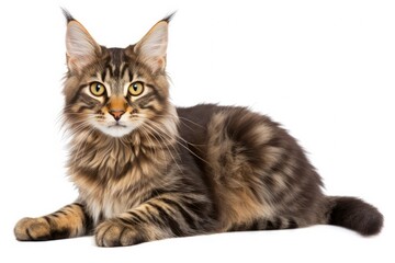 An adorable high-key portrait of a playful kitten against a soft white backdrop. The kitten's bright eyes and fluffy fur make it irresistibly cute and endearin